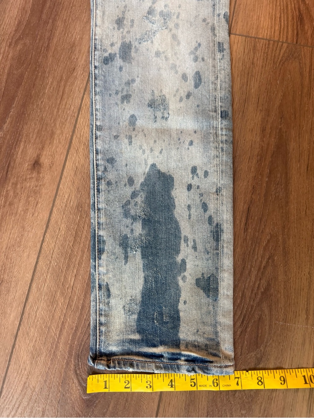 Prps Windsor Tapered Skinny Stretch Acid Wash Paint Denim Jeans Size 34x34 - Picture 5 of 11
